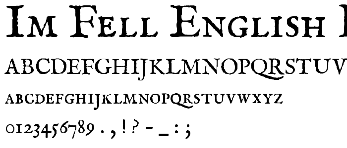 IM FELL English Roman SC font